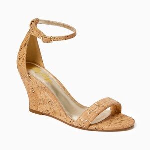 NIB Lilly Pulitzer sugartown Jenna cork wedge sandals summer shoes 8.5
